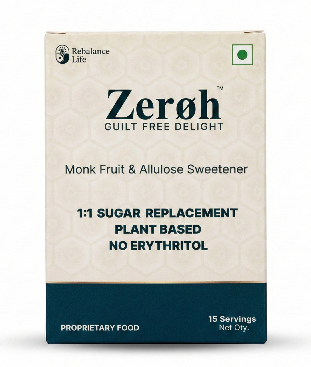 Zeroh Sugar Sachets | Monk Fruit & Allulose | No Erythritol | On-the-Go | Clinically Tested | 14×5g
