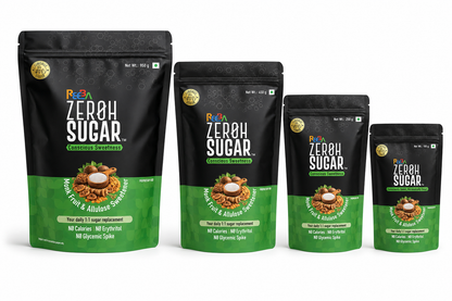 Zeroh Sugar | Monk Fruit & Allulose Sweetener | No Erythritol | Clinically Tested | 250g